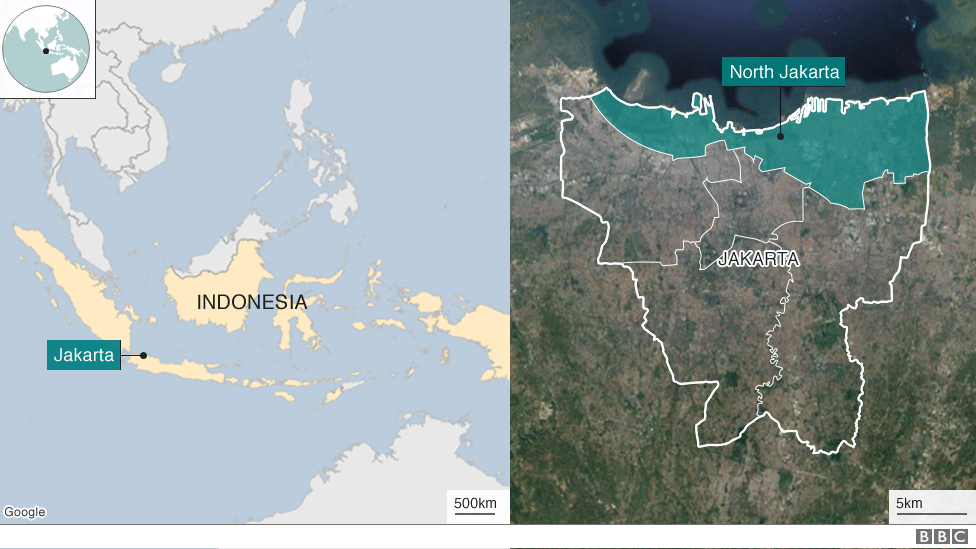 Map of Indonesia and Jakarta